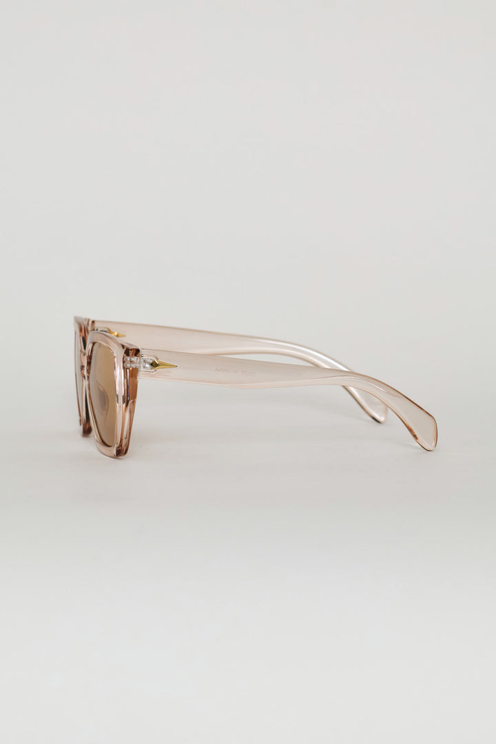 Bevelled Clear Lense Sunglasses - Clear