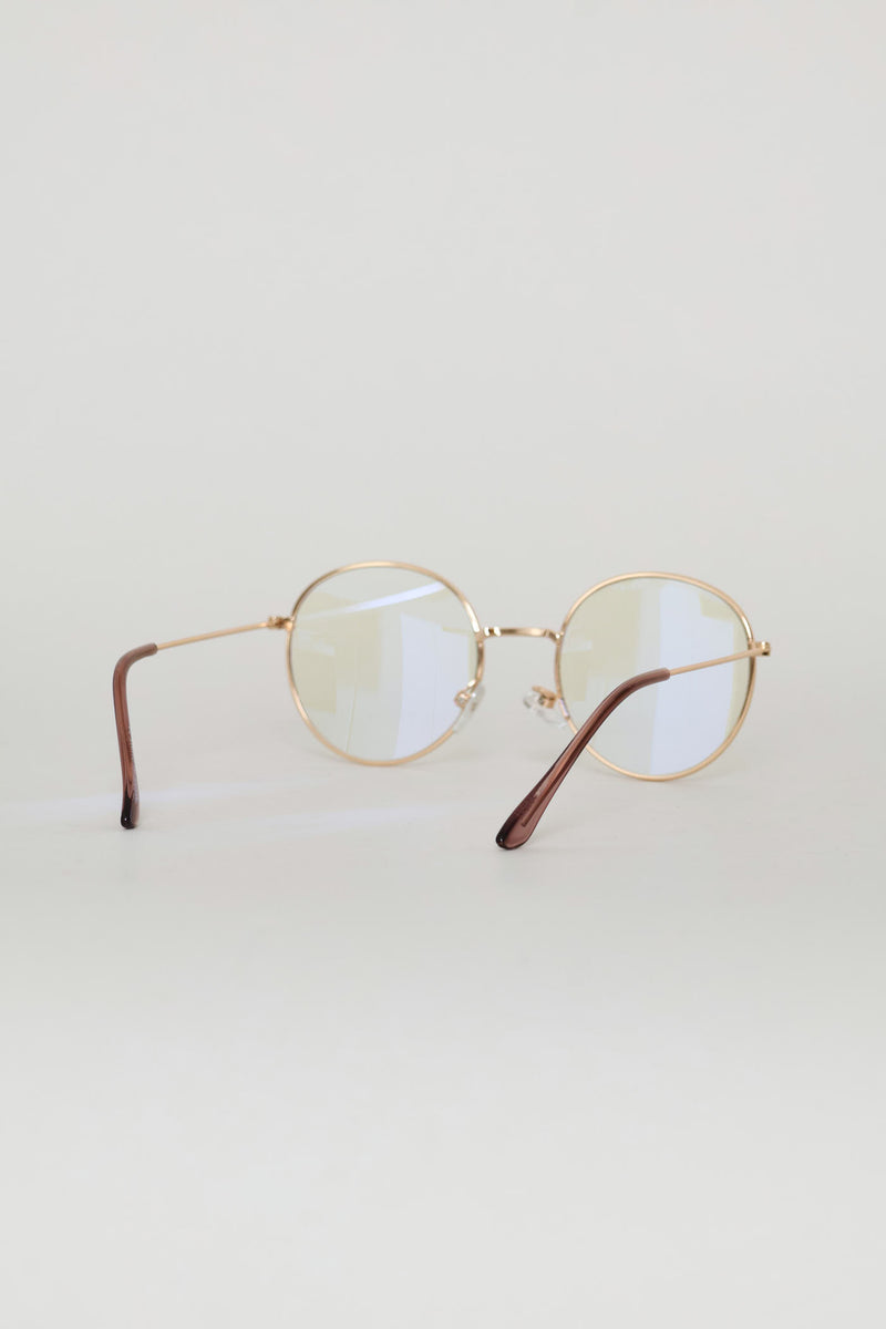 Girls Geeky Round Glasses - Lilac