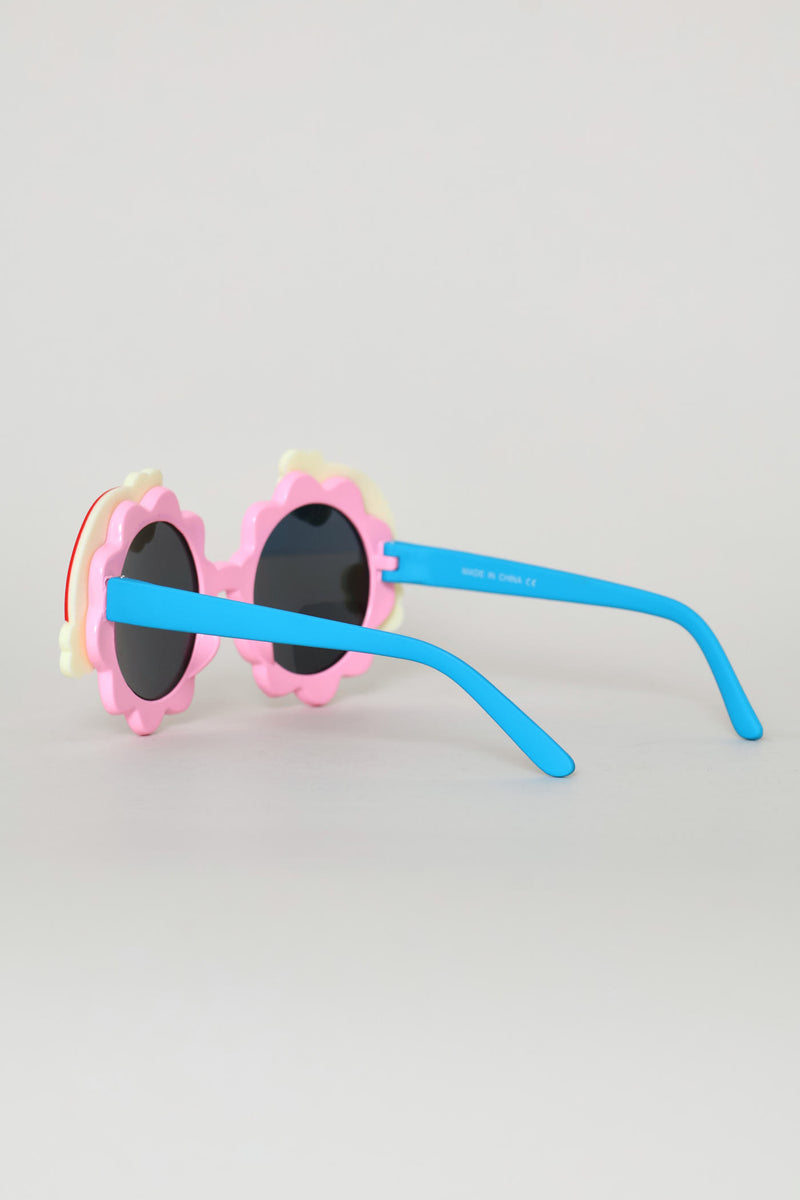 Pre-Girls Rainbow On Ends Novelty Sunglasses - Pink