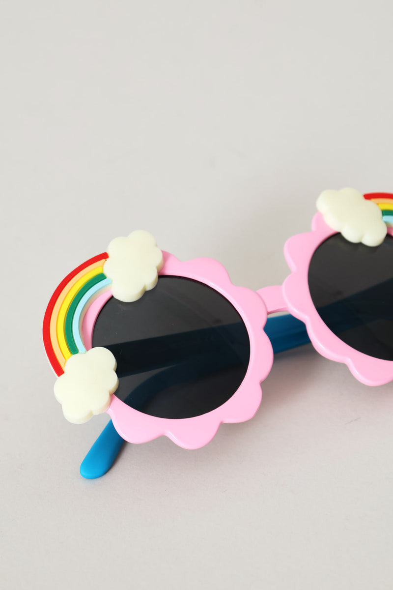 Pre-Girls Rainbow On Ends Novelty Sunglasses - Pink