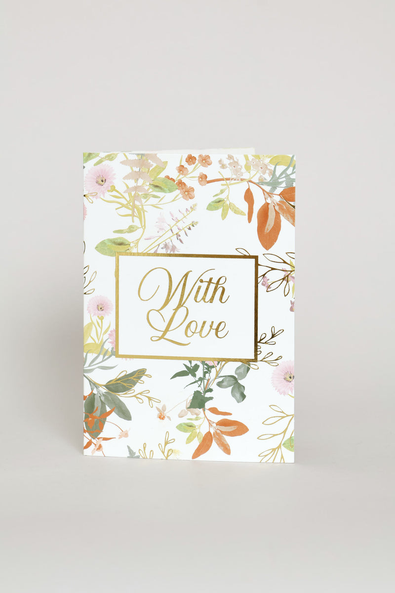 With Love Foilage Card - Multi