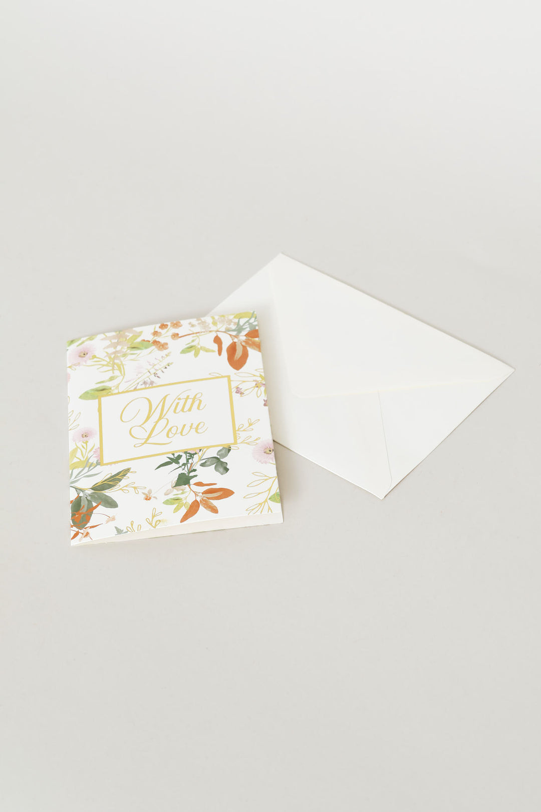 With Love Foilage Card - Multi