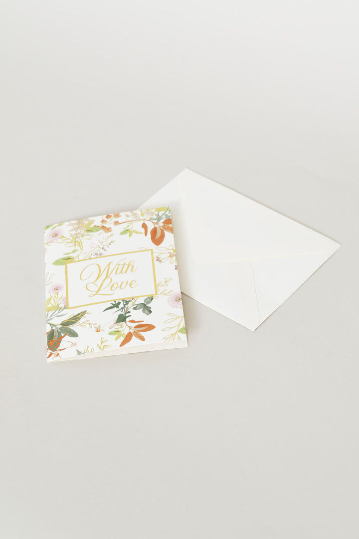 With Love Foilage Card - Multi