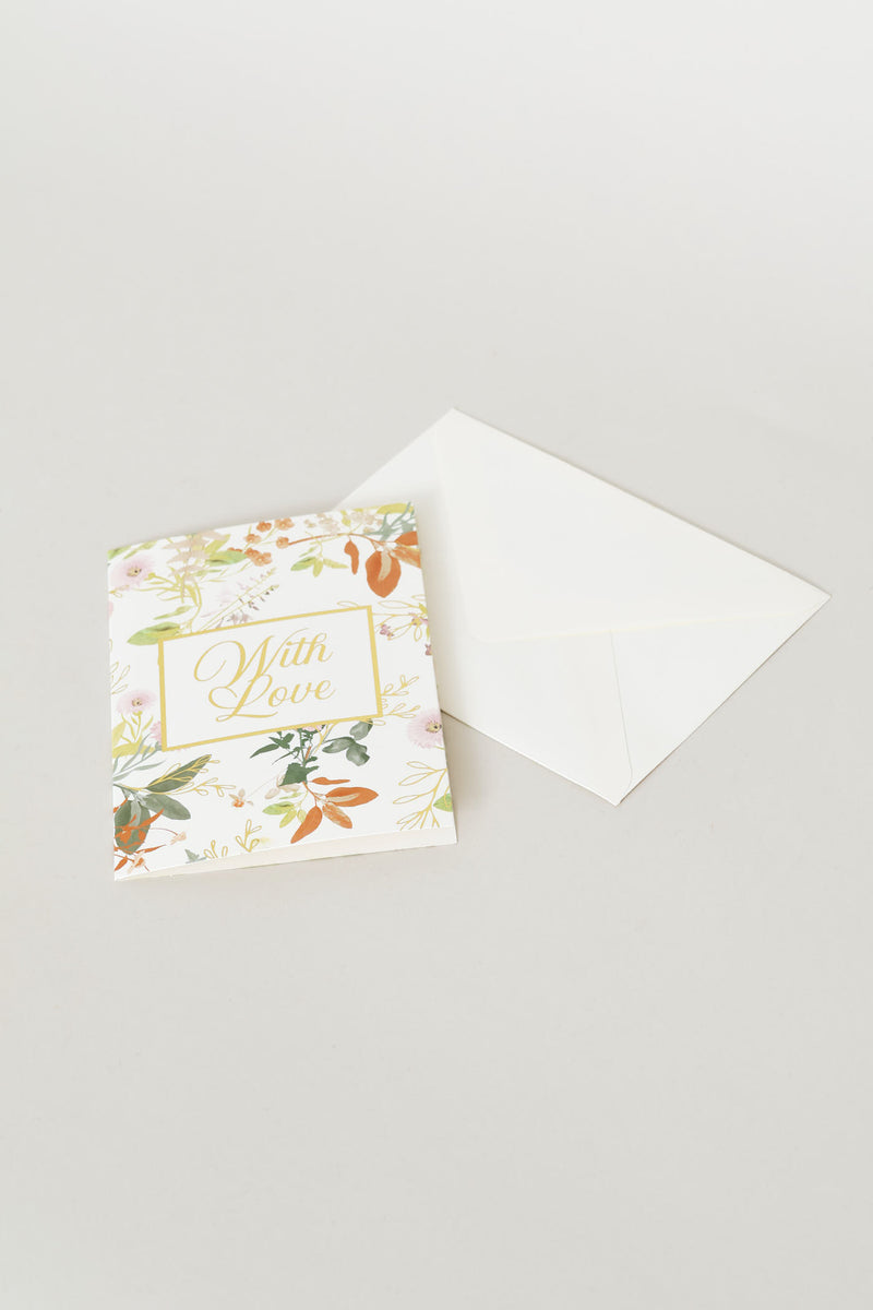 With Love Foilage Card - Multi