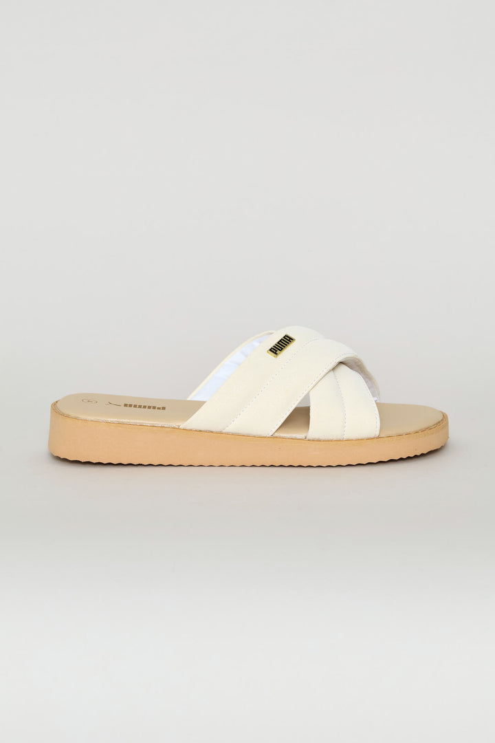 Gracecat Path Feather Zadp Sandal - Cream