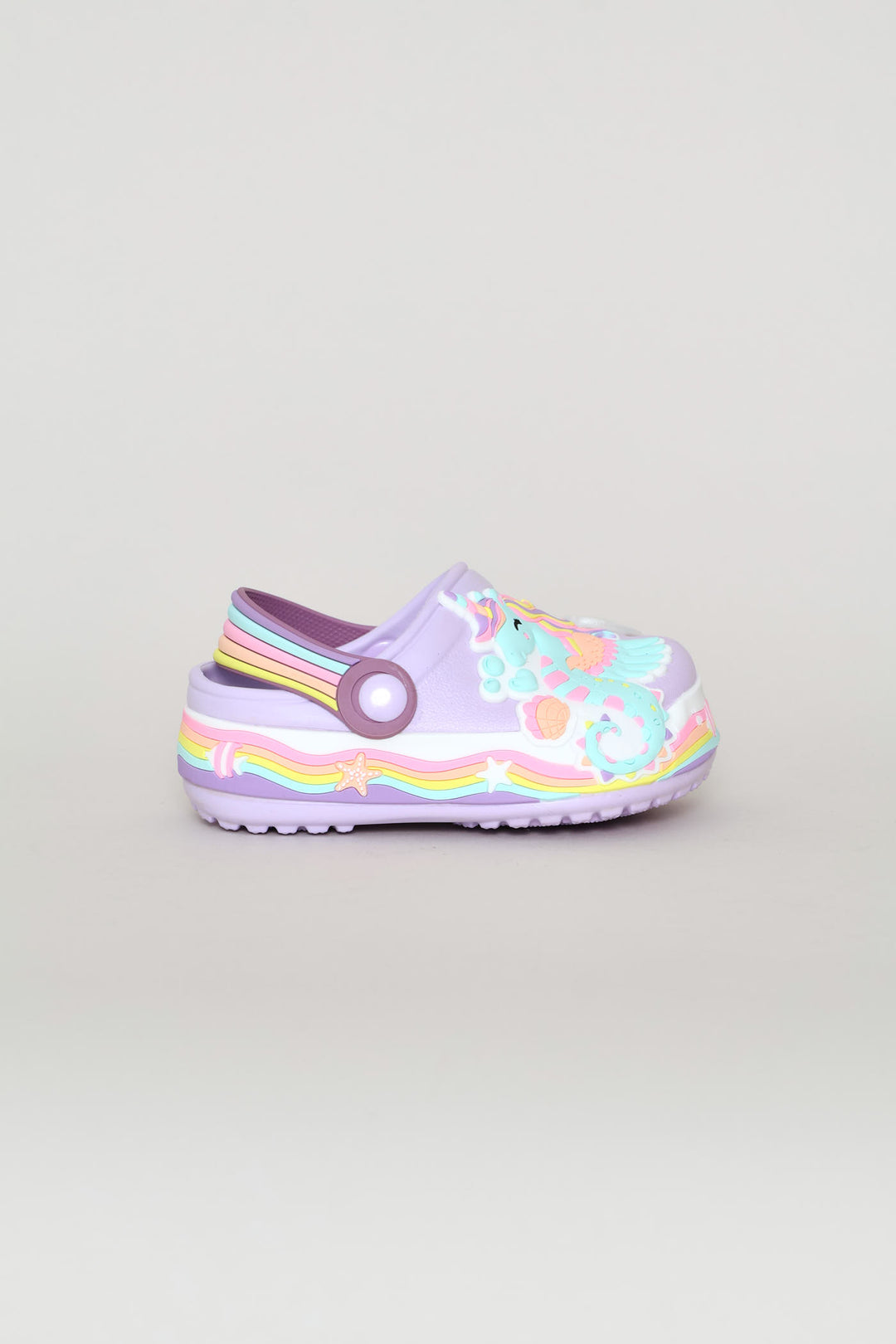 Pre-Girls Sea Strip Clog - Lilac