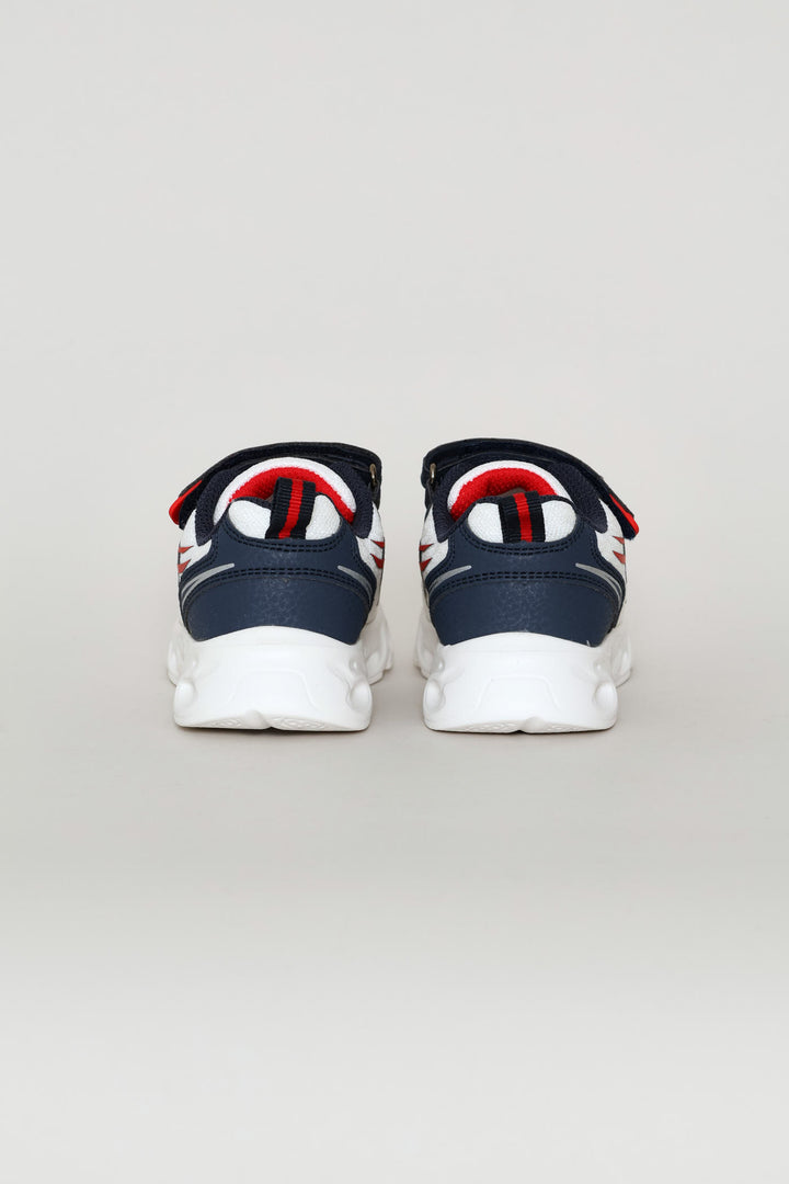 Pre-Boys Kai Lights Sneaker - Navy/White