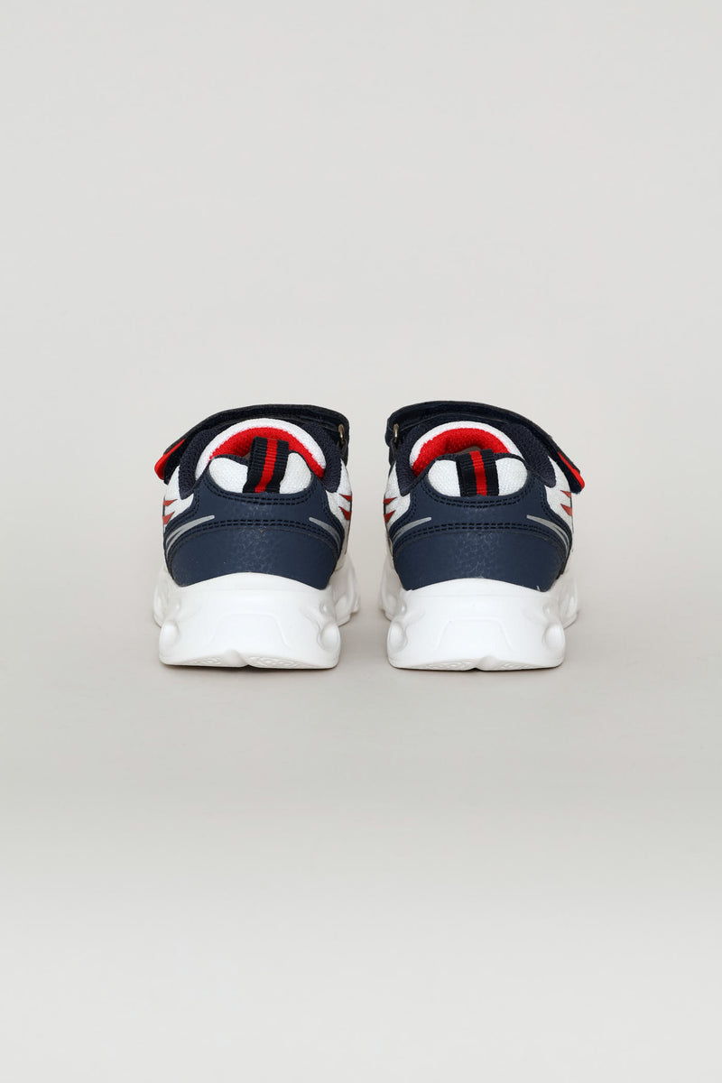 Pre-Boys Kai Lights Sneaker - Navy/White
