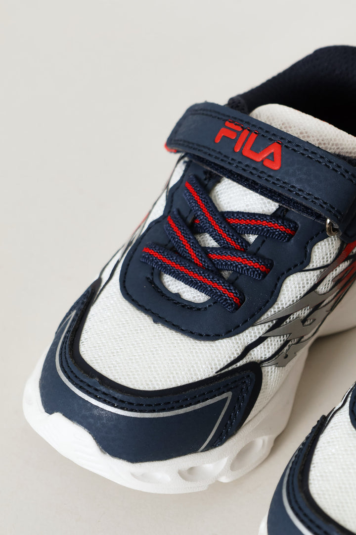 Pre-Boys Kai Lights Sneaker - Navy/White