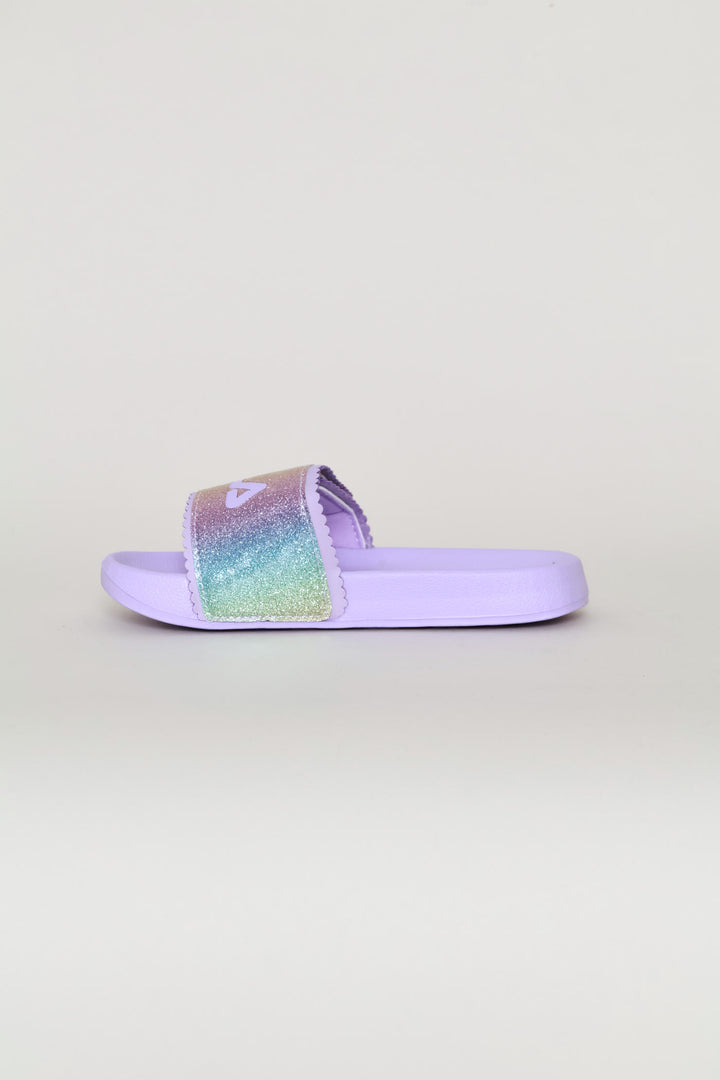 Girls Glitter Slide - Purple