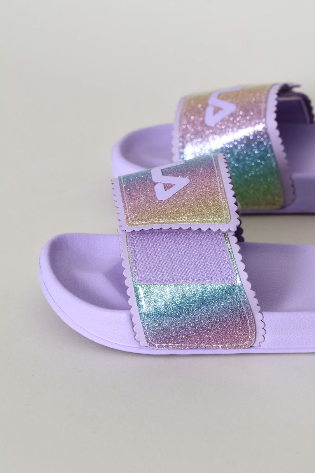 Girls Glitter Slide - Purple