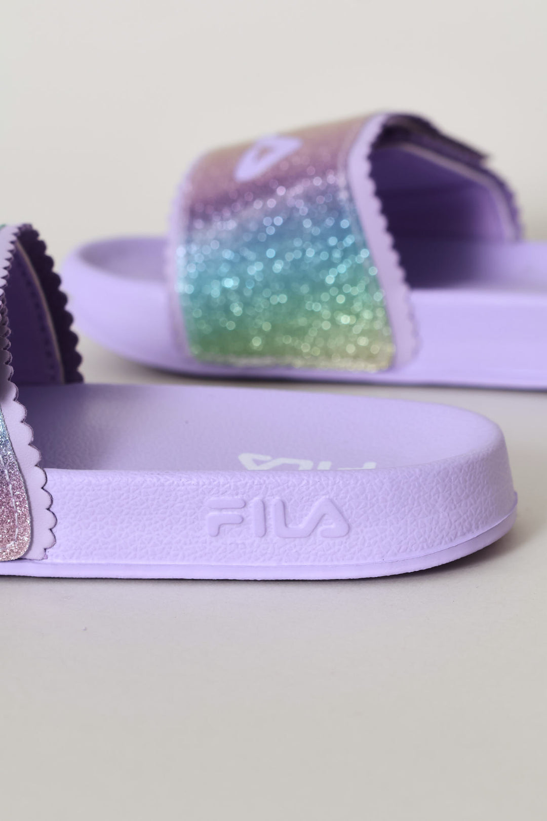 Girls Glitter Slide - Purple