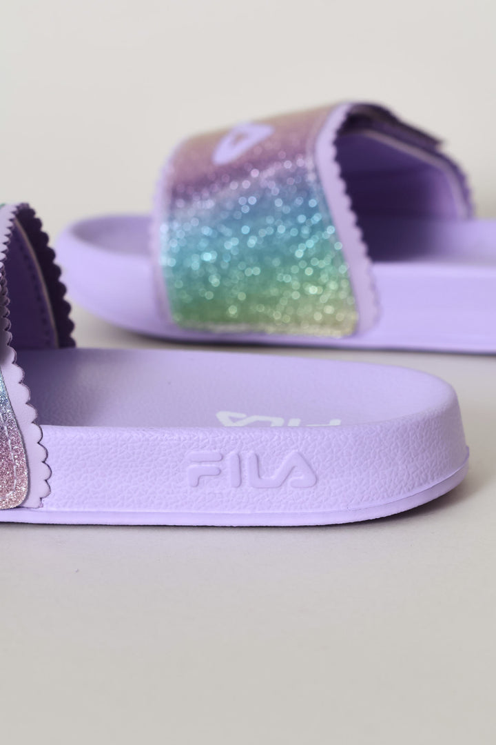 Girls Glitter Slide - Purple