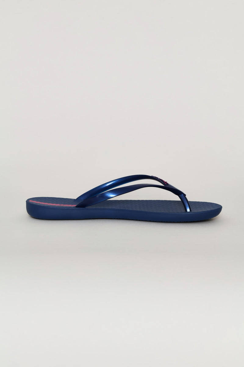 Wave Thong Sandals - Navy