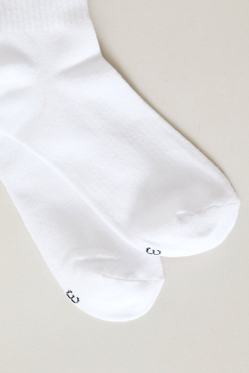 3 Pack Zoe Three Quater Sock - White