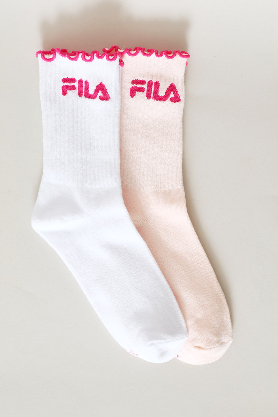 Sofia Lettuce Tube Sock - White/Pink