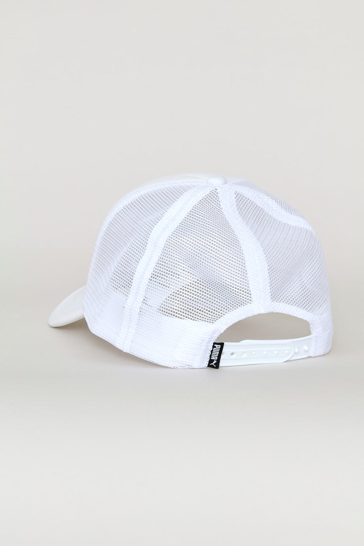Cat Logo Trucker Cap - White