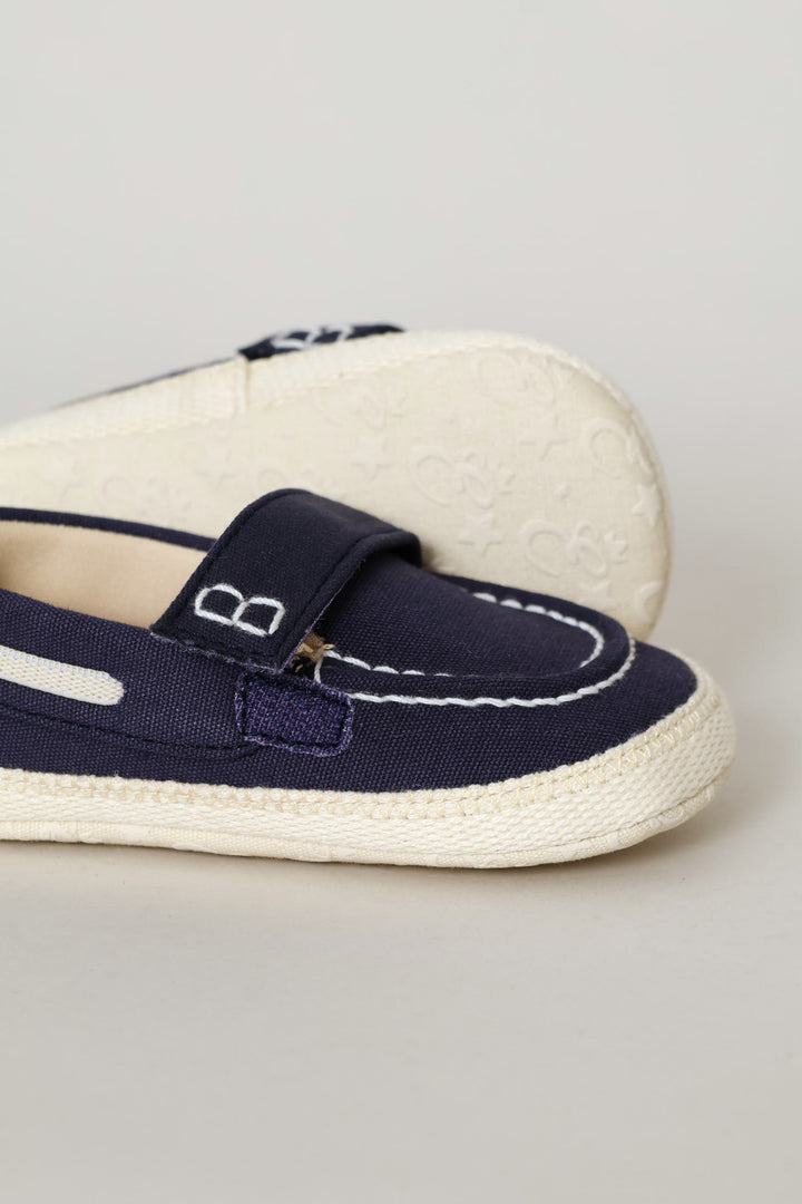 Baby Boys Espadrille Soft Slip On - Navy