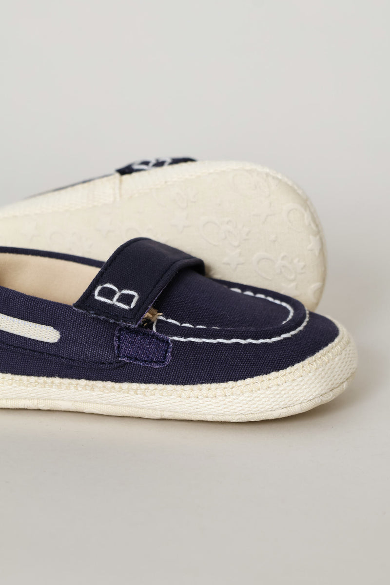 Baby Boys Espadrille Soft Slip On - Navy