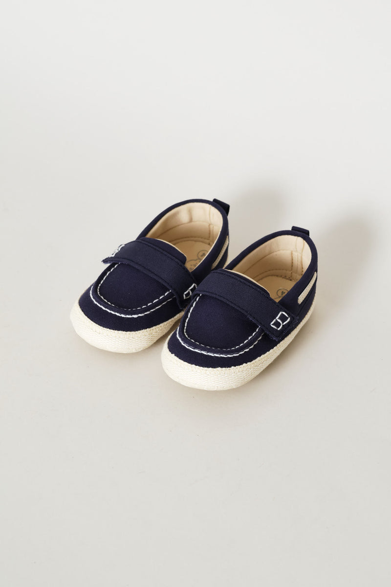 Baby Boys Espadrille Soft Slip On - Navy