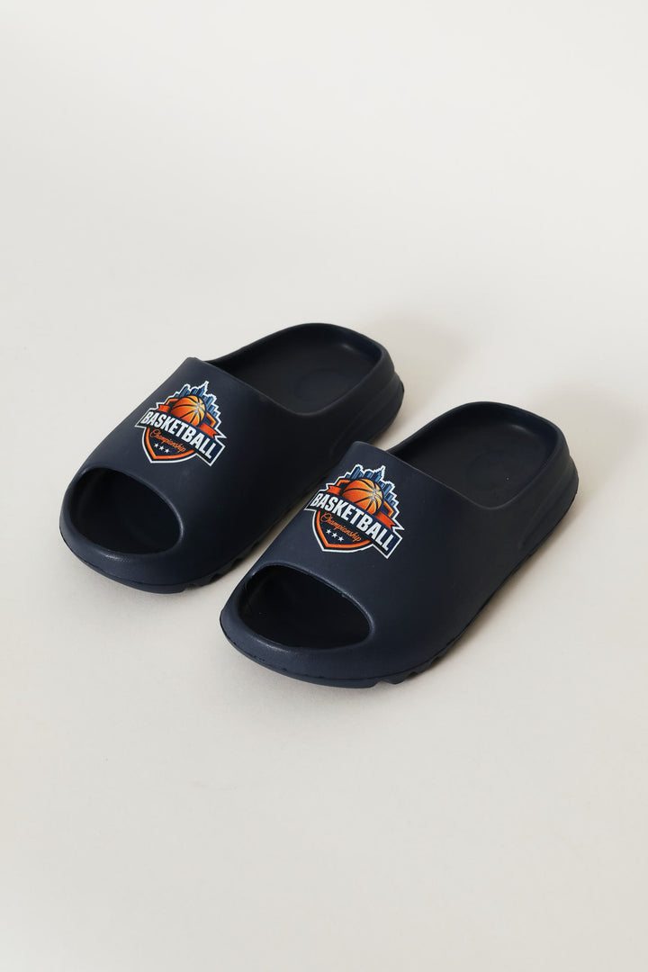 Boys Basketball Eva Slide - Navy