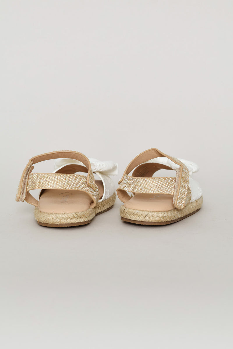 Baby Girls Anglaise Espadrille Sandal - White