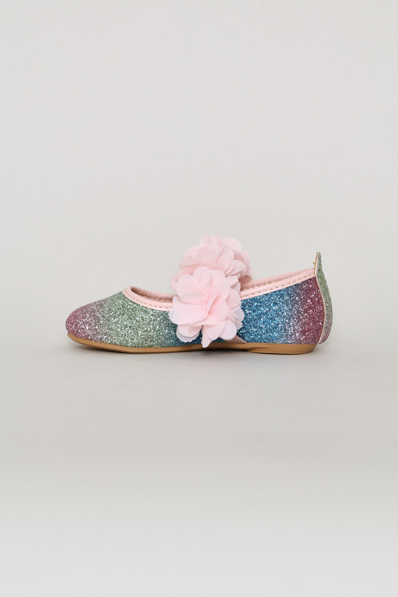 Pre-Girls Rainbow Butterfly Pump - Multi