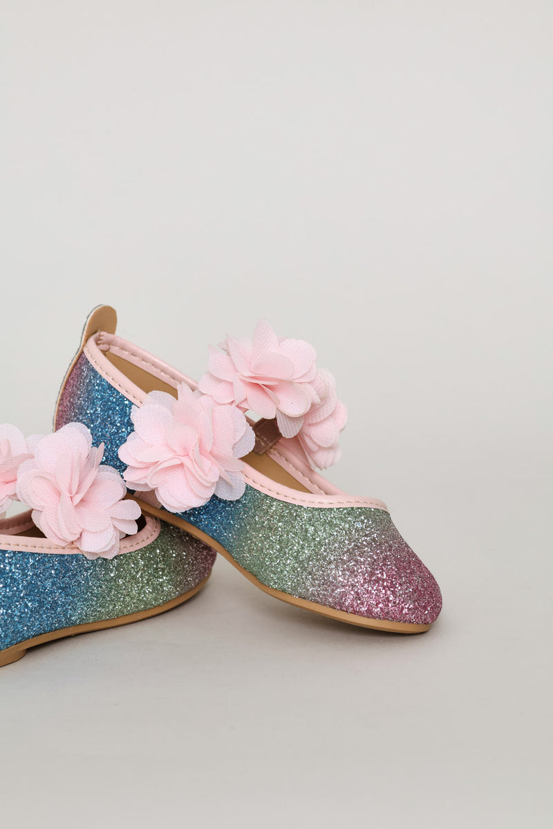 Pre-Girls Rainbow Butterfly Pump - Multi