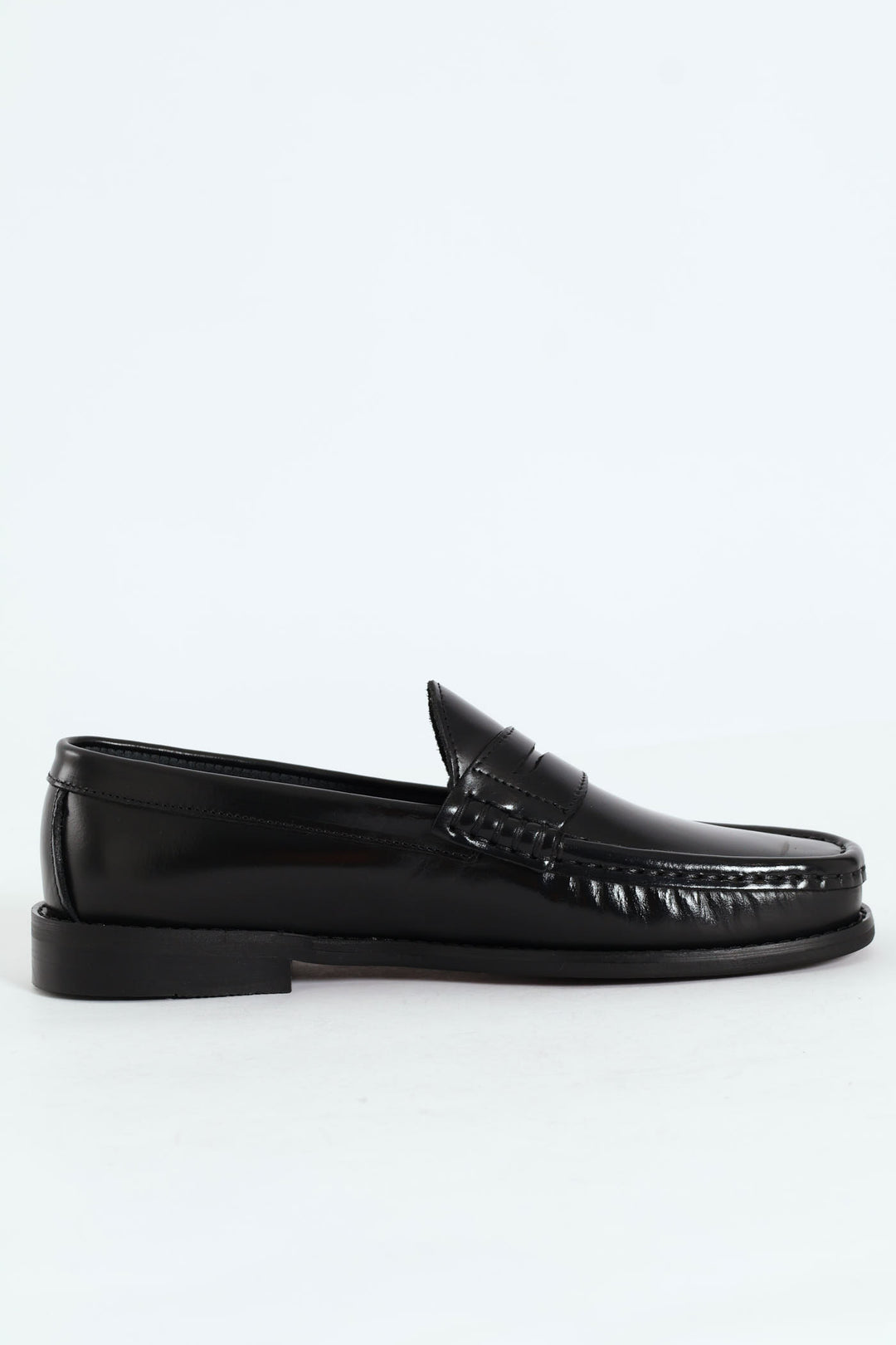 Hi Shine Penny Moccasin - Black