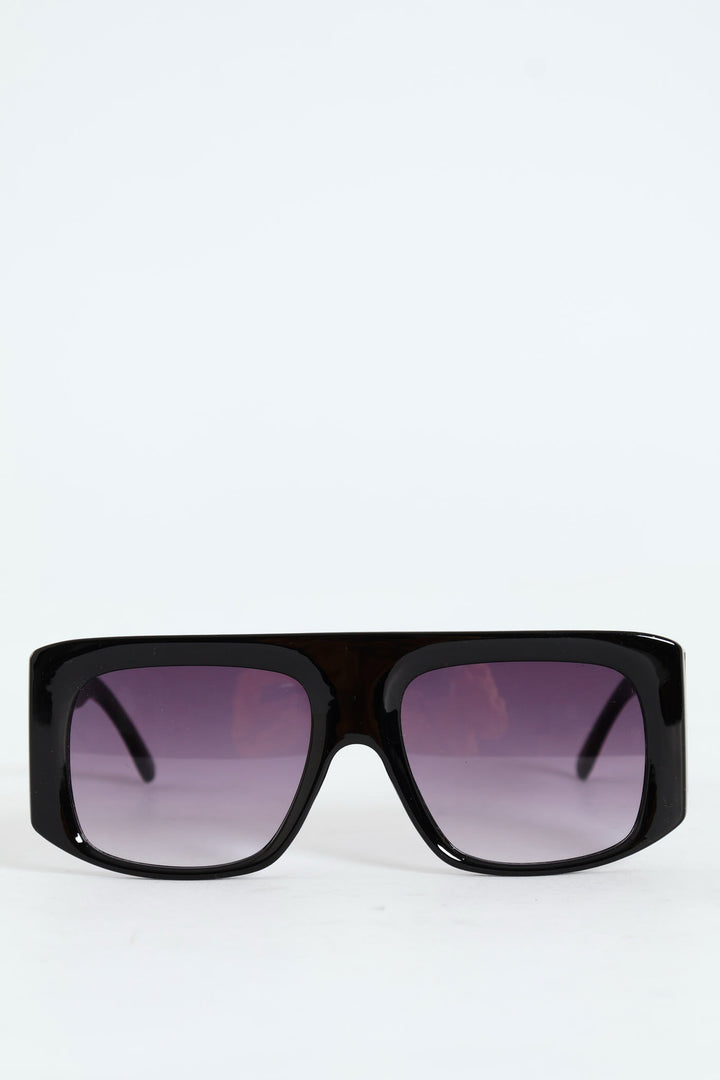 Chunky Aviator Sunglasses - Black