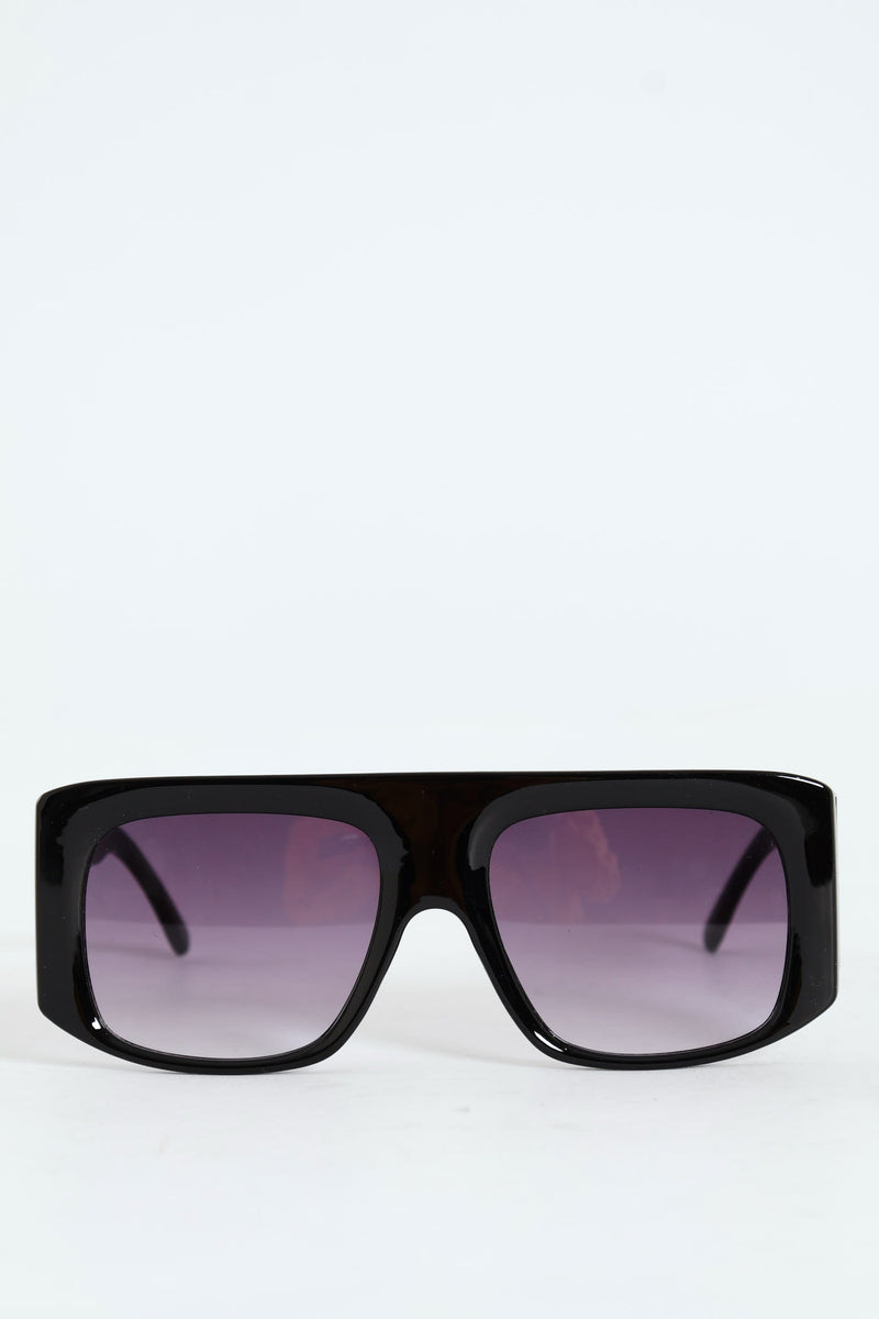 Chunky Aviator Sunglasses - Black