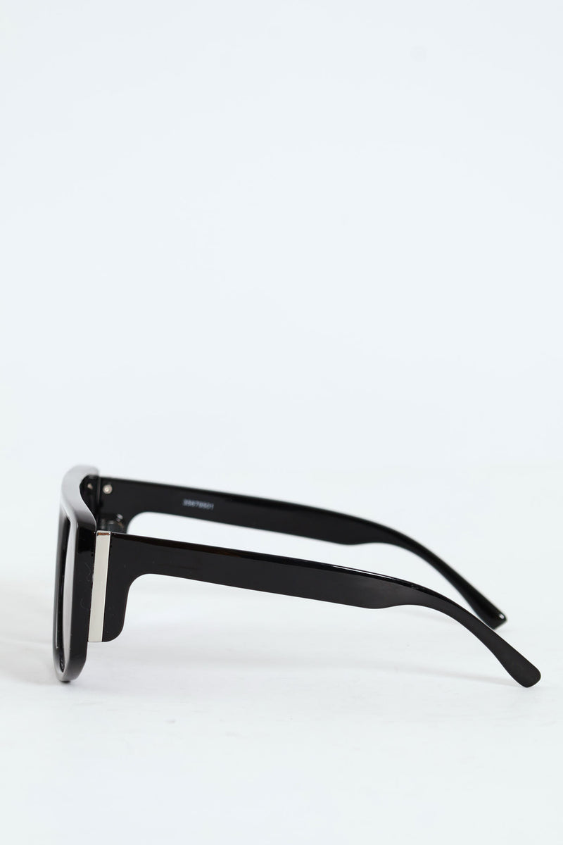 Chunky Aviator Sunglasses - Black