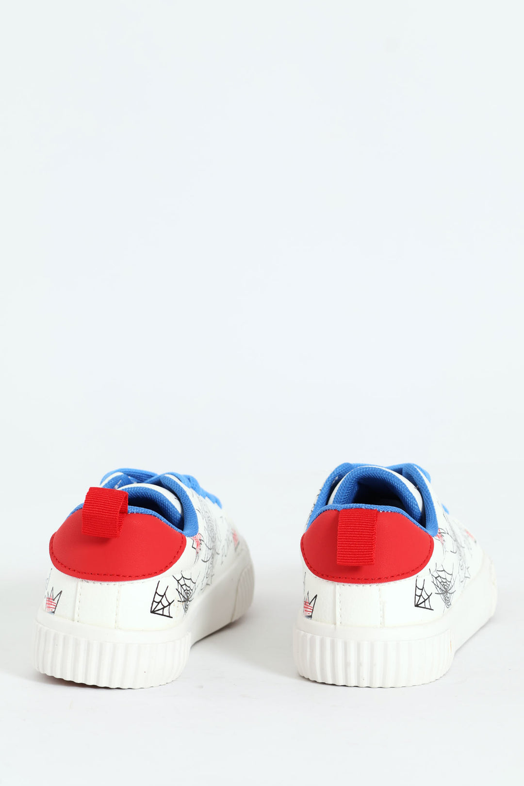 Boys Printed Web Sneaker - White