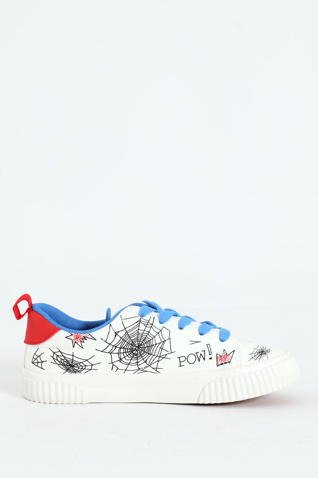 Boys Printed Web Sneaker - White