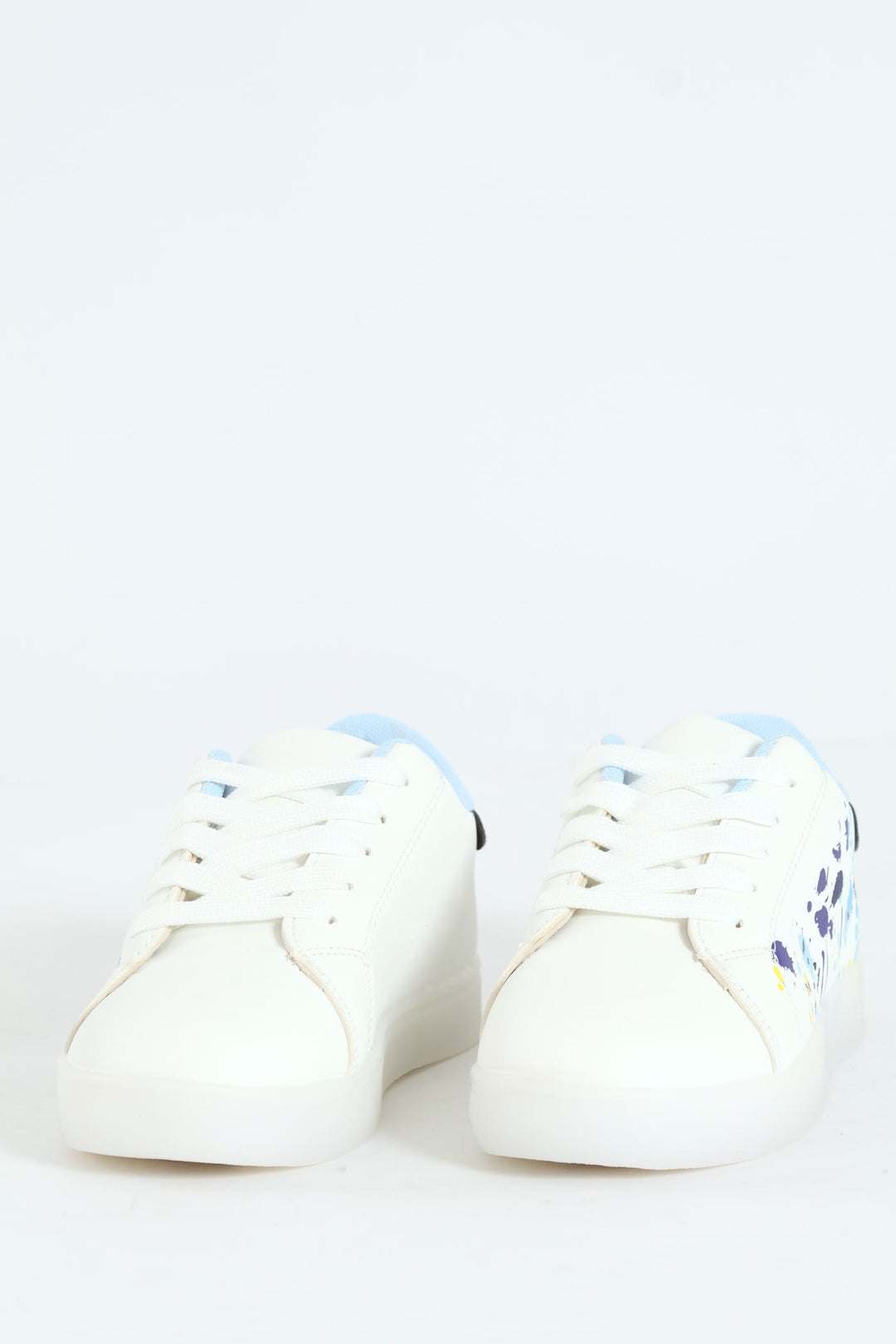 Boys Splatter Light-Up Sneaker - White