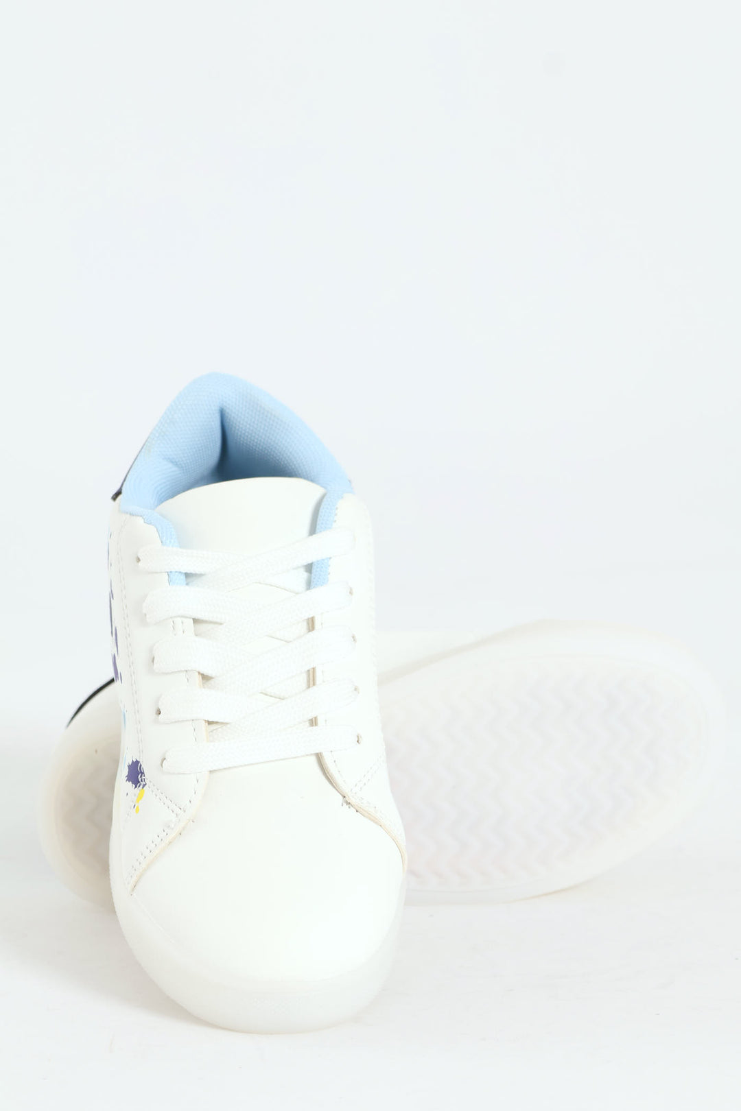 Boys Splatter Light-Up Sneaker - White