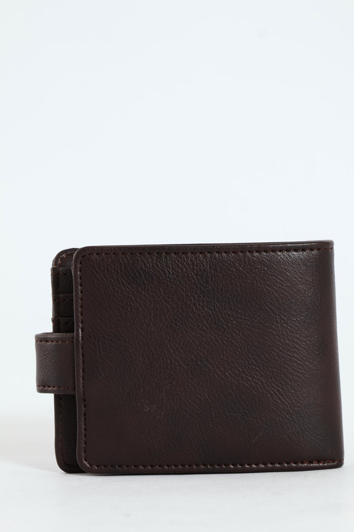 Bill Fold With Removable Cardholder Wallet - Brown