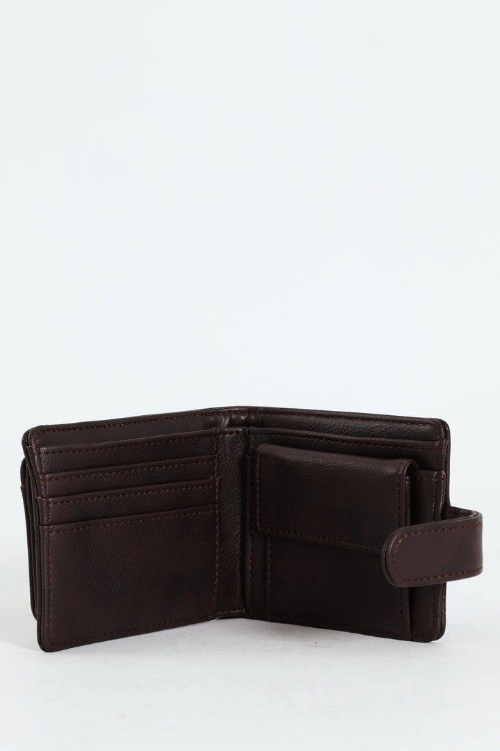 Bill Fold With Removable Cardholder Wallet - Brown