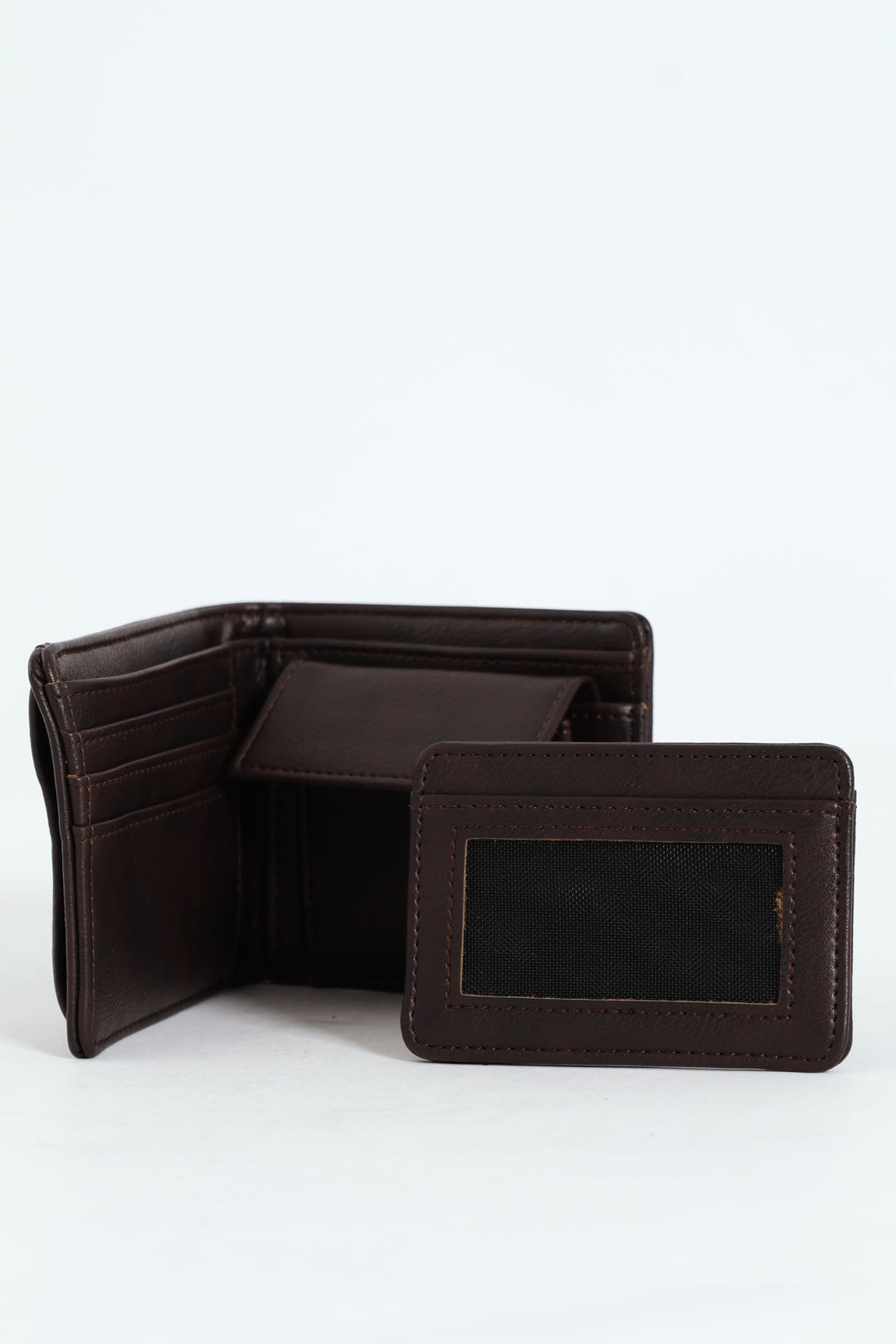 Bill Fold With Removable Cardholder Wallet - Brown