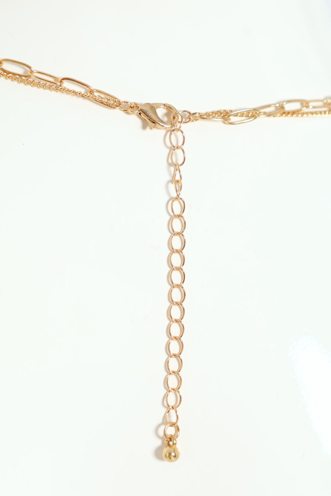 Double Layered Disc Pendant Necklace - Gold