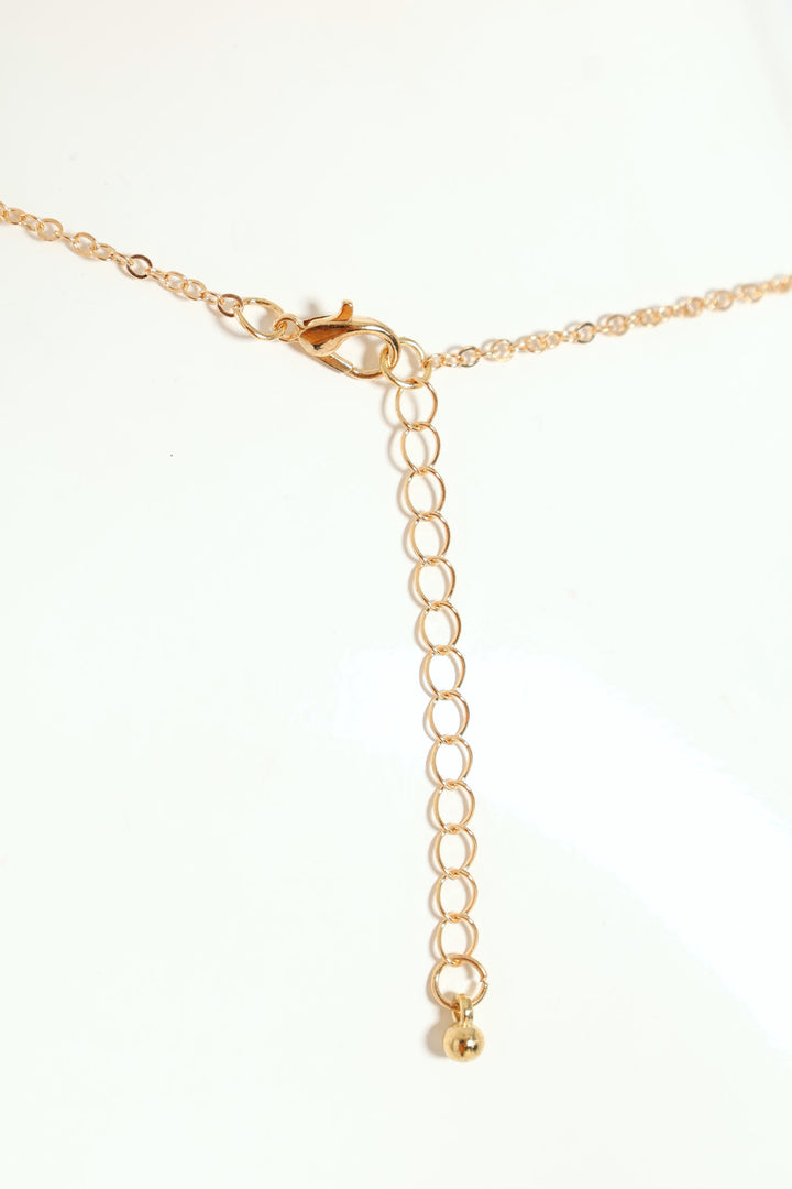 Cutout Floral Pendant Necklace - Gold