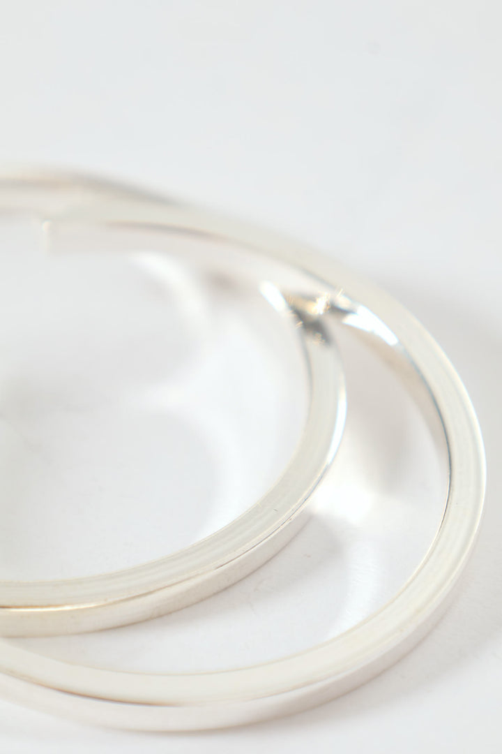 Solid Hoop Earrings - Silver