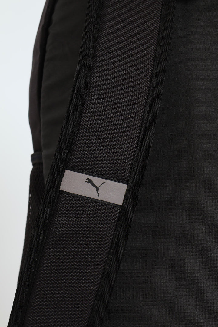 Grey Print Backpack - Black