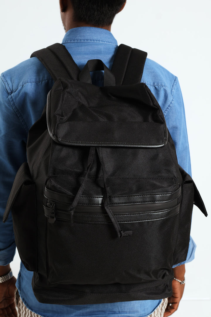 Fashion Utility Backpack - Black
