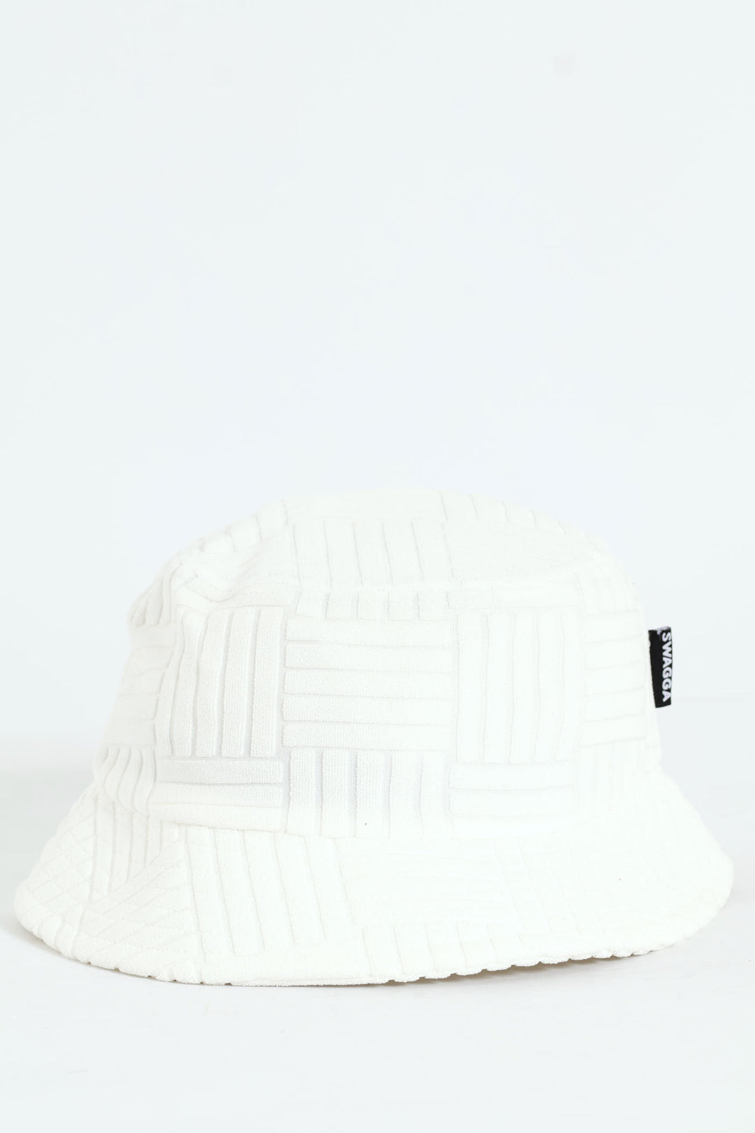 Square Design Bucket Hat - White