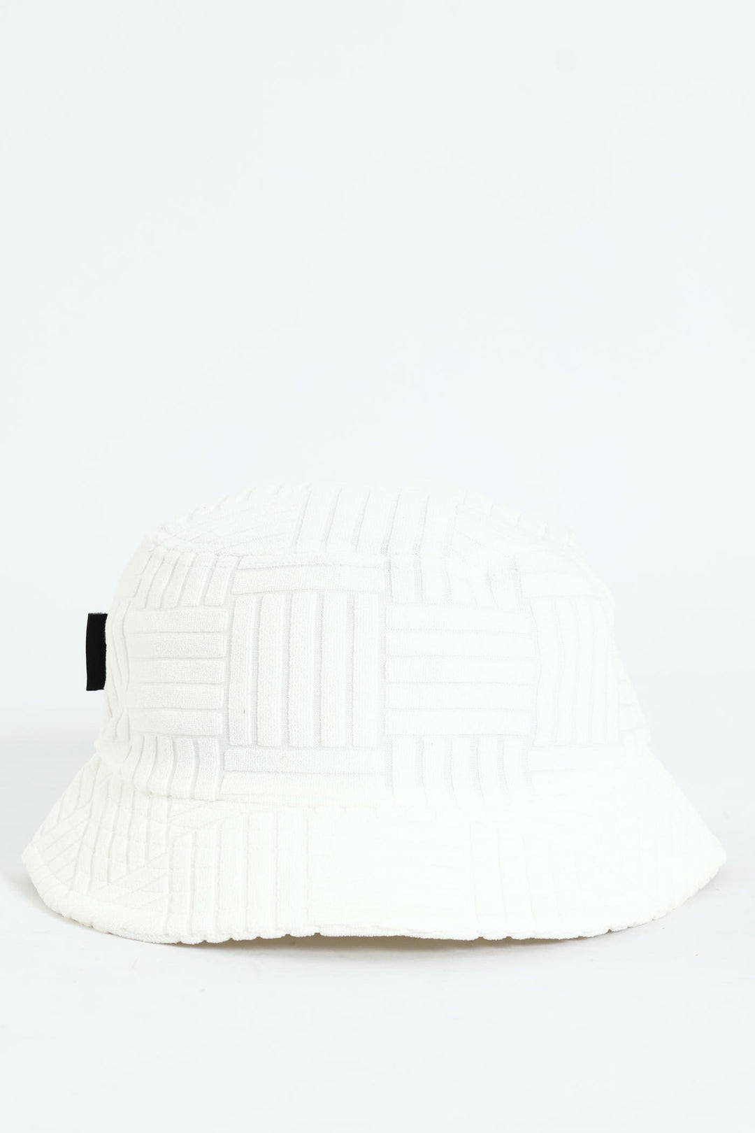 Square Design Bucket Hat - White