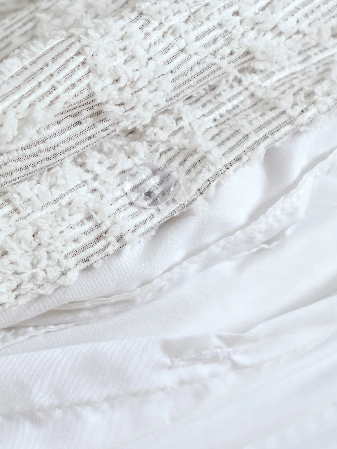 Clipped Botanical Tufted Duvet Cover - Grey