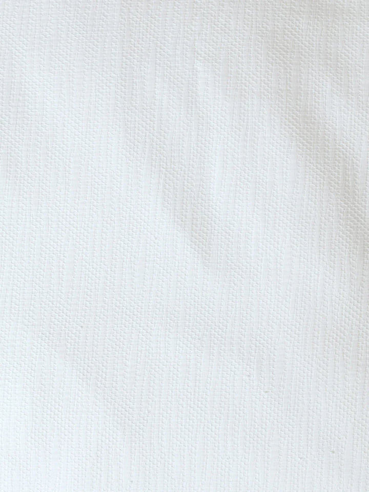 Cotton Fine Waffle Duvet Cover - White