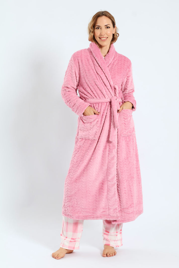 Embossed Gown - Pink