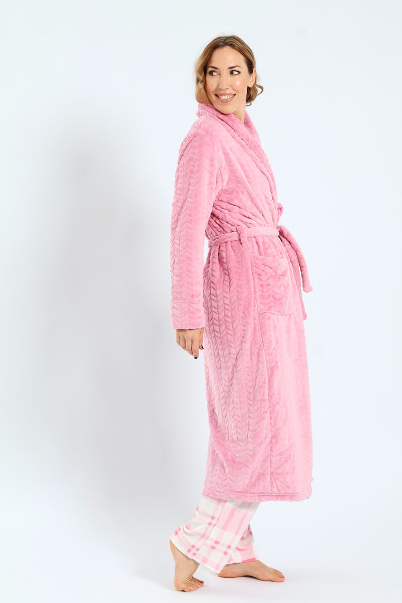 Embossed Gown - Pink